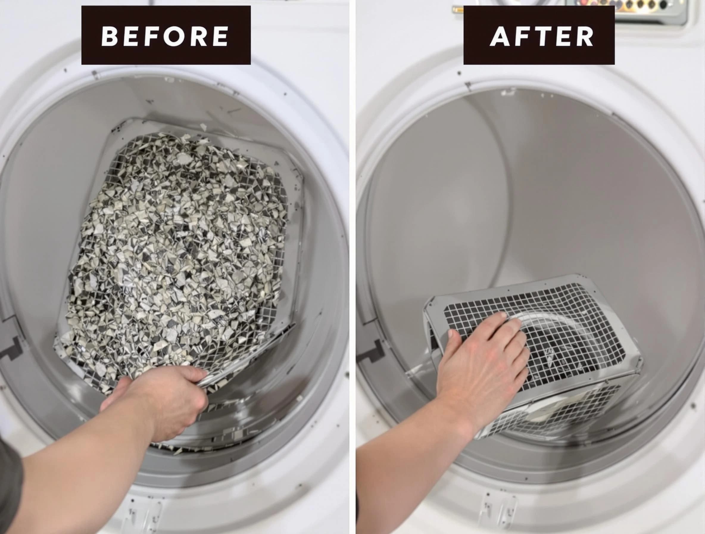 Professional lint trap cleaning by Mustang Dryer Vent Cleaning in Mustang