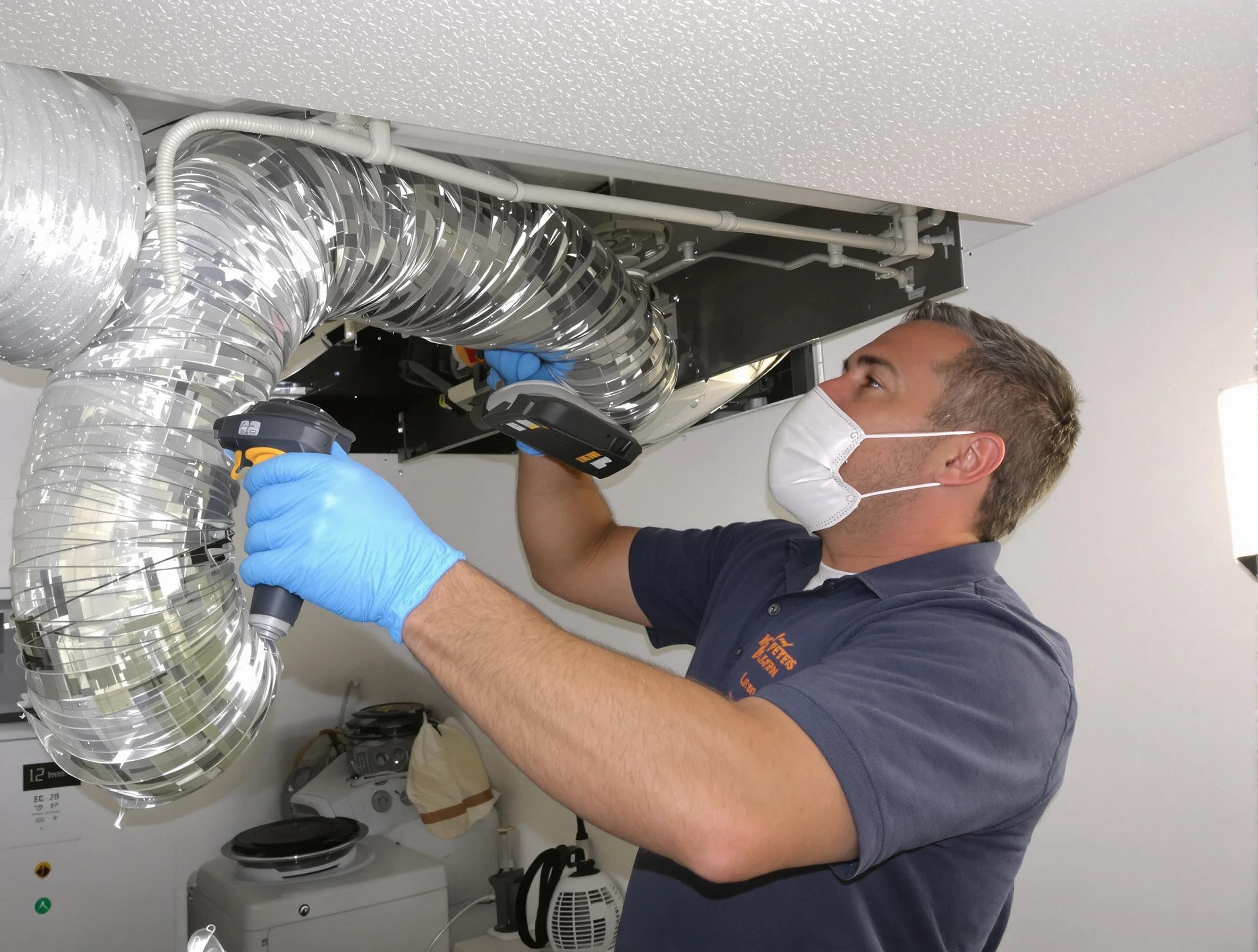 Mustang Dryer Vent Cleaning professional performing thorough residential dryer vent cleaning in Mustang