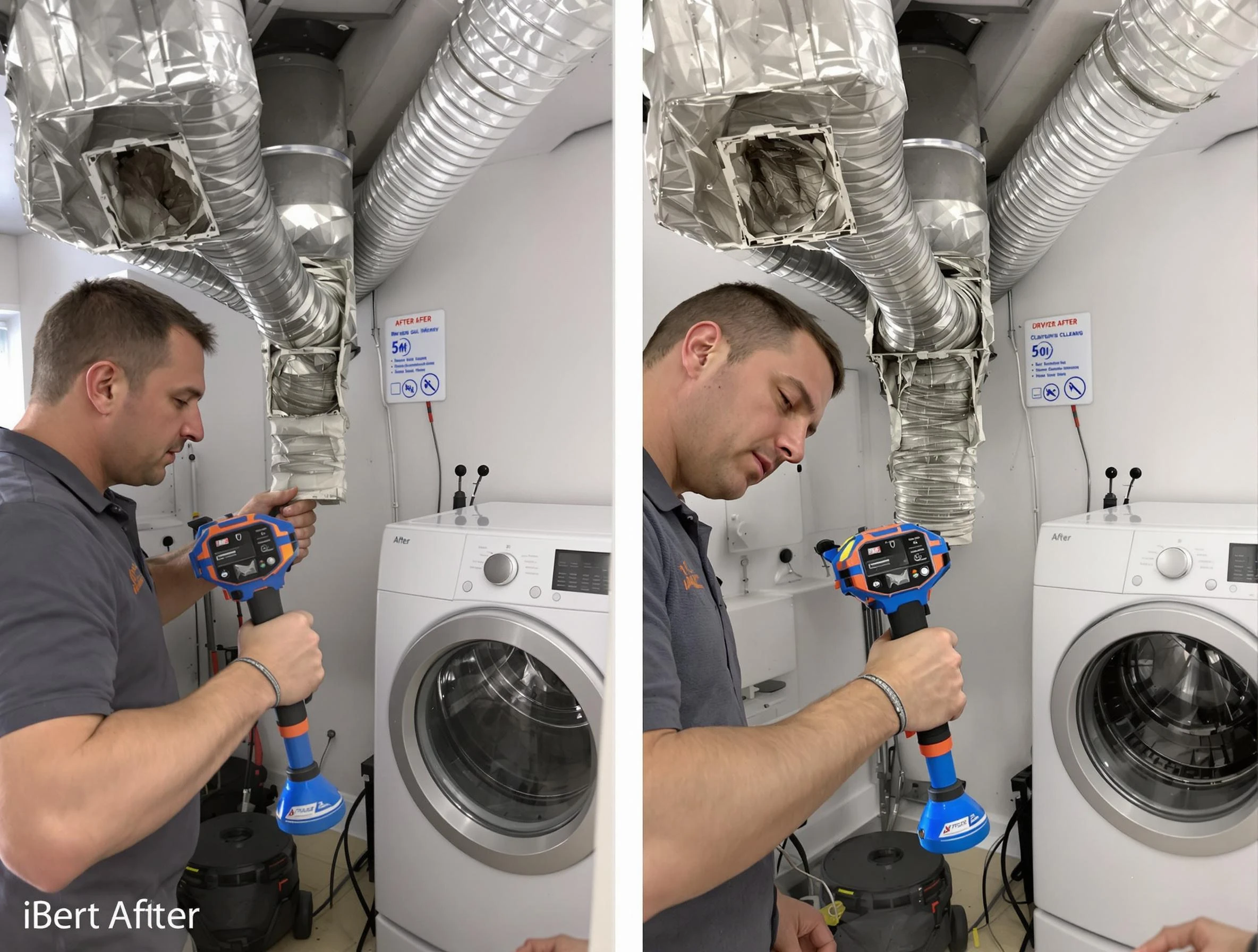 Professional clogged vent cleaning by Mustang Dryer Vent Cleaning in Mustang