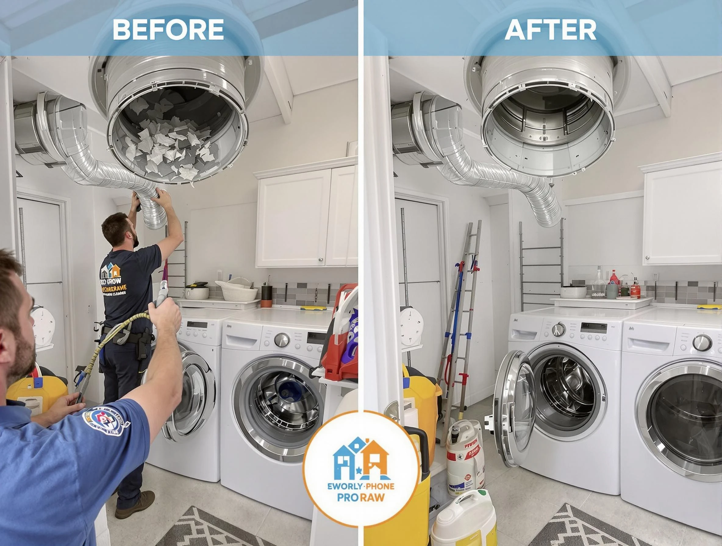 Residential dryer vent cleaning by Mustang Dryer Vent Cleaning in Mustang